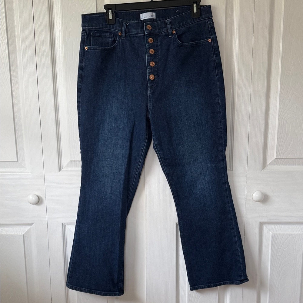 LOFT Dark Indigo Flare Jeans